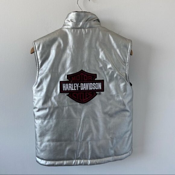 HARLEY Davidson reversible silver vest - Picture 1 of 11